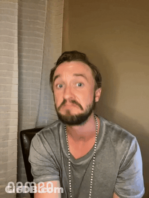 Actor Tom Felton Head Nod GIF