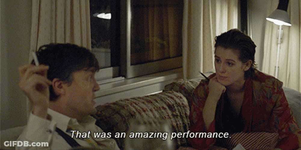 Actors Tom Burke Honor Swinton Byrne GIF