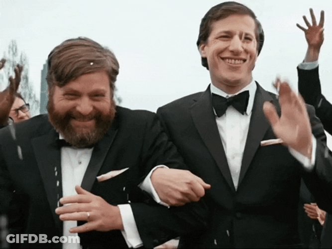 Actors Zach Galifianakis And Andy Samberg Marriage GIF