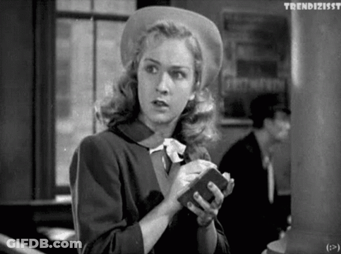 Actress Bonita Granville Taking Notes GIF