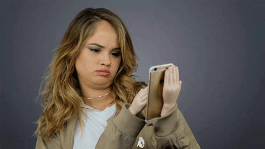 Actress Debby Ryan Calculating GIF