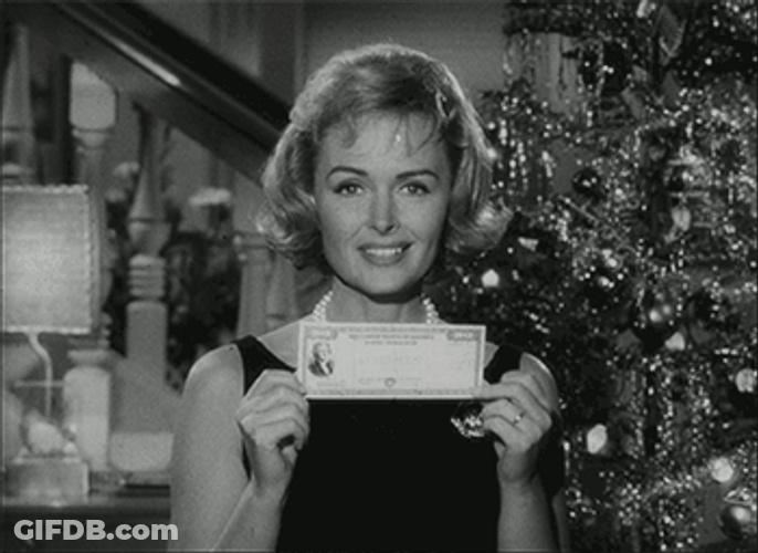 Actress Donna Reed Christmas Ad GIF