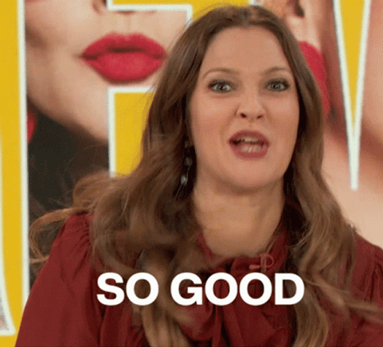 Actress Drew Barrymore So Good Good GIF