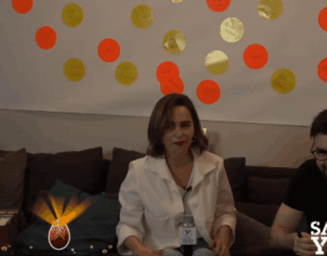 Actress Emilia Clarke Doing Iconic Dab GIF