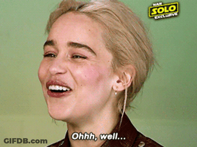 Actress Emilia Clarke Oh Well Reaction GIF