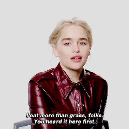 Actress Emilia Clarke Reveals Funny Secret GIF