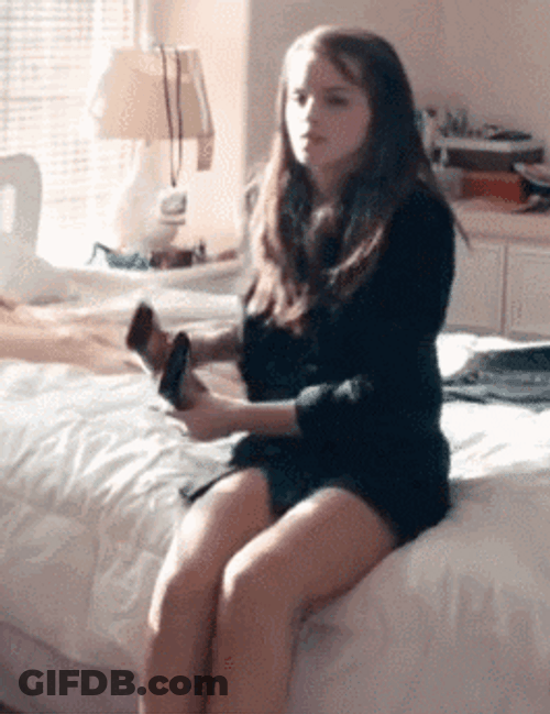 Actress Emma Watson Black Mini Skirt OOTD GIF