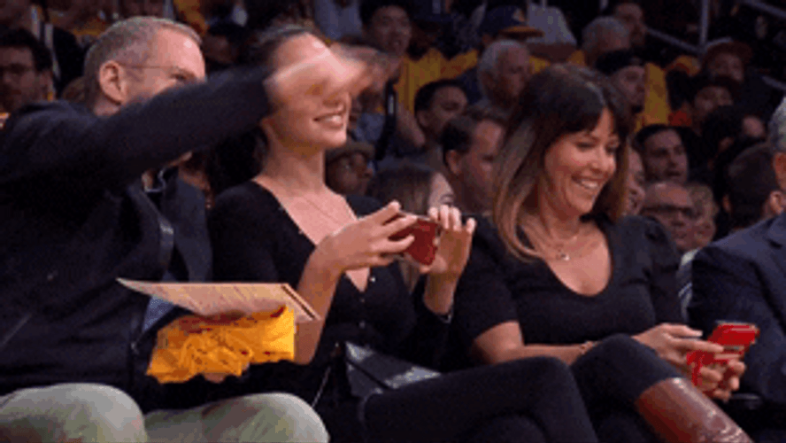Actress Gal Gadot At NBA GIF