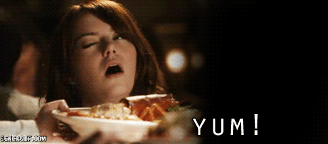 Actress Holding Yummy Food GIF