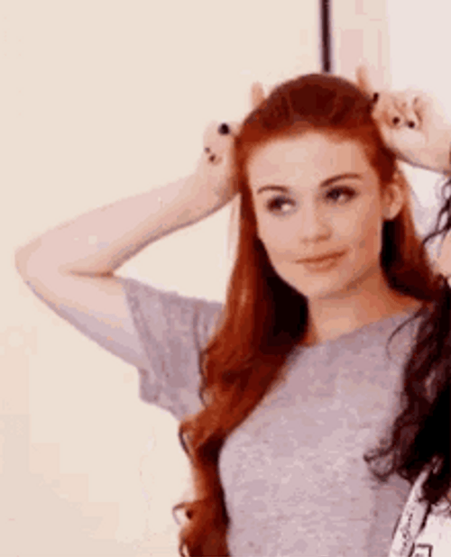 Actress Holland Roden Cute Smile Smirking GIF