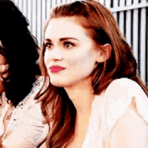 Actress Holland Roden Irritated Eyes Rolled Reaction GIF
