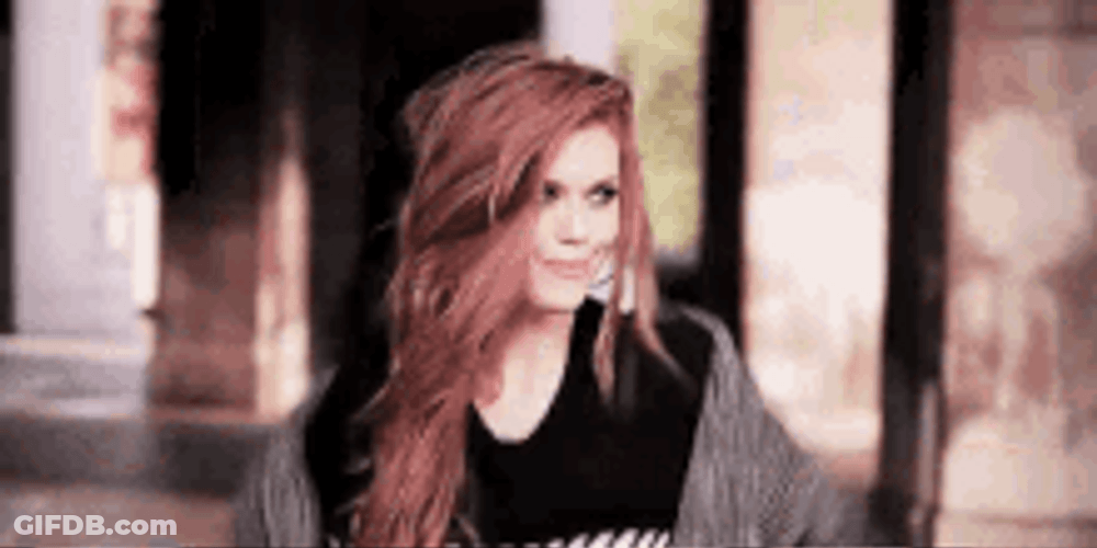 Actress Holland Roden Messy Hair Laughing GIF