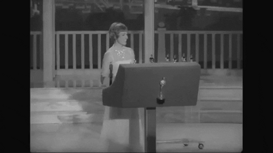 Actress Julie Andrews Oscars 1965 GIF