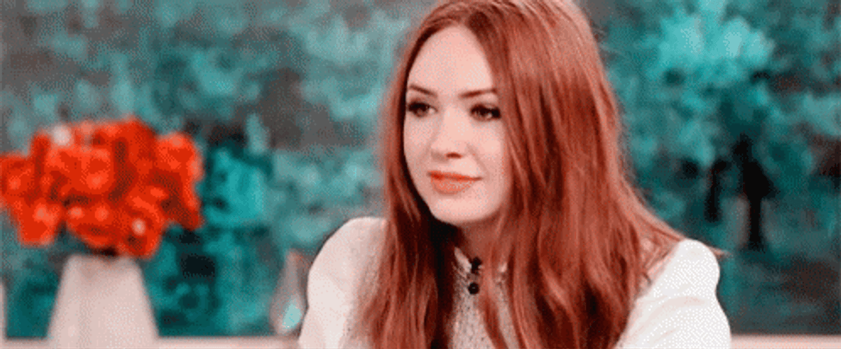 Actress Karen Gillan Interview GIF