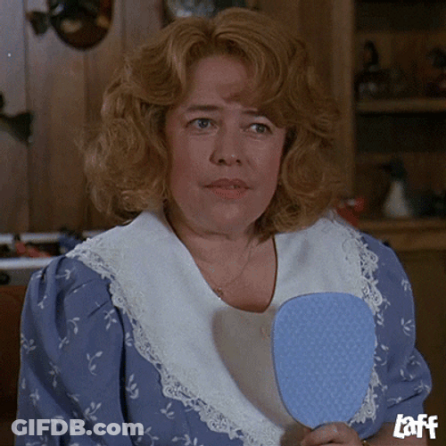 Actress Kathy Bates Realization Reaction GIF