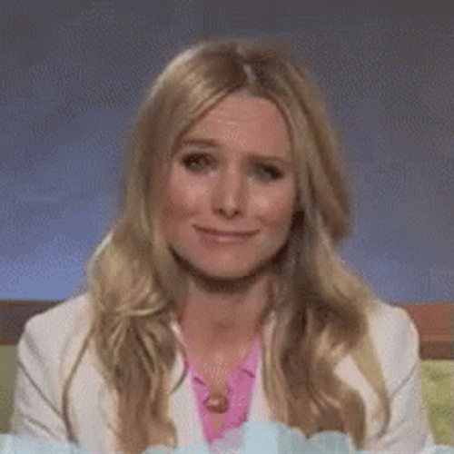Actress Kristen Bell Happy Then Sad Mood Change GIF