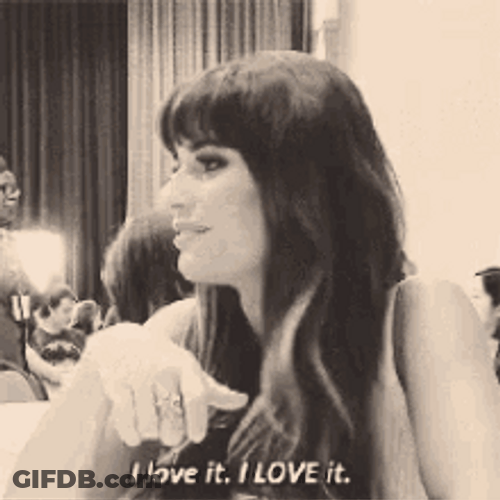 Actress Lea Michele I Love It Reaction GIF