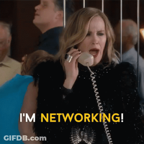 Actress Moira Rose I'm Networking Network GIF
