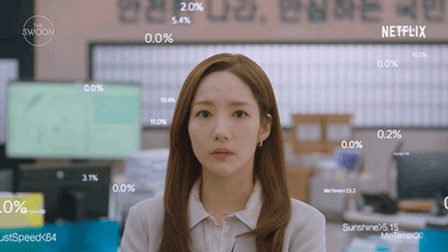 Actress Park Min-Young Calculating GIF