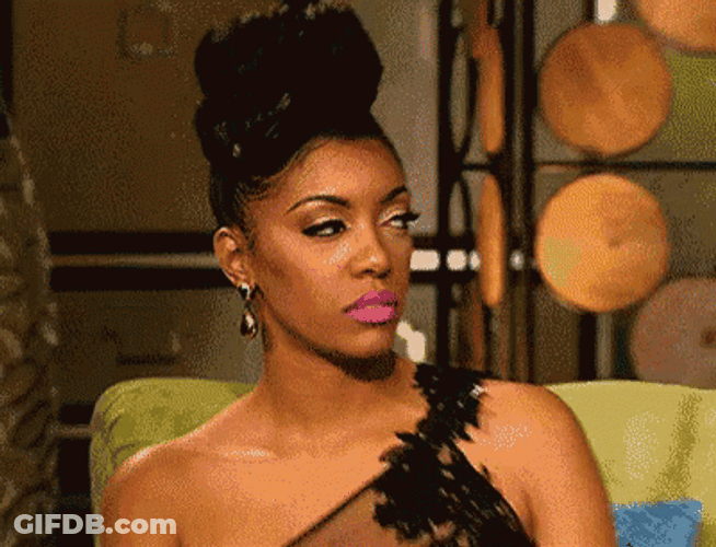Actress Porsha Williams Staring Stank Face GIF