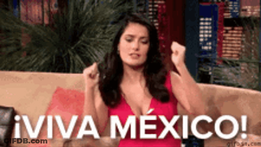 Actress Salma Hayek Viva Mexico GIF