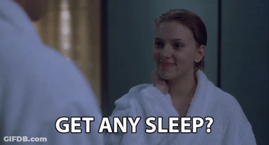 Actress Scarlet Johansson Get Any Sleep GIF