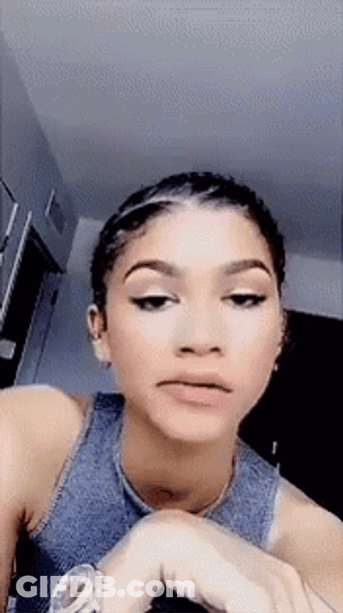 Actress Zendaya Fierce Irritated Stank Face GIF