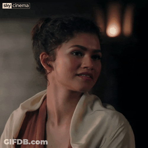 Actress Zendaya Sudden Realization Face Drop GIF