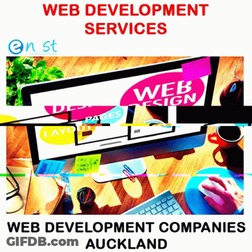 Ad For Web Development Companies Auckland Person Using Computer GIF