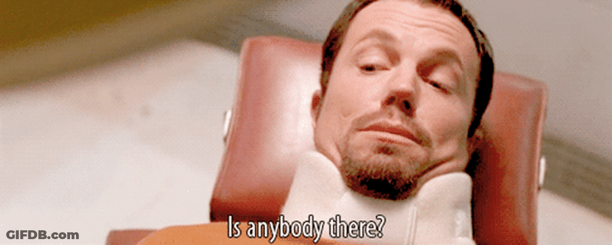 Adam Baldwin Neck Brace GIF