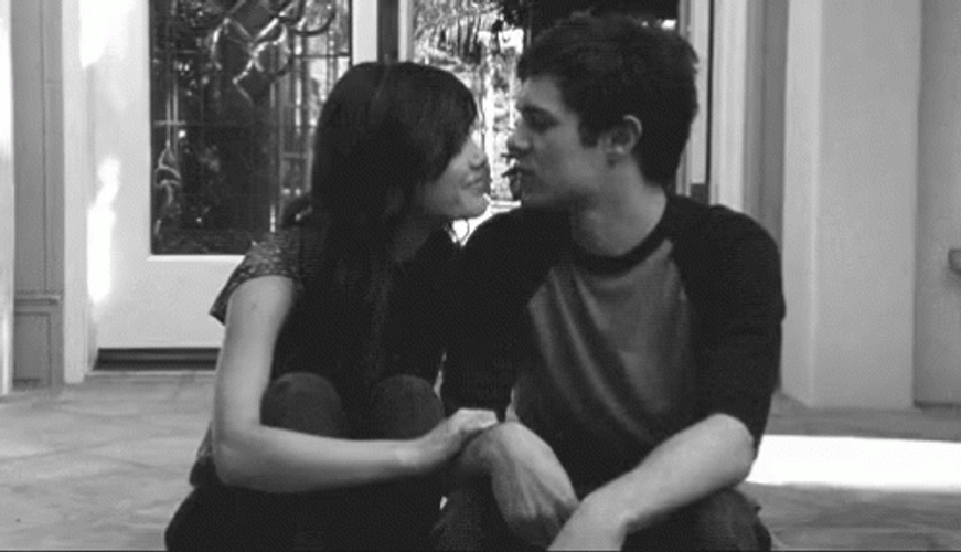 Adam Brody Forehead Kiss GIF