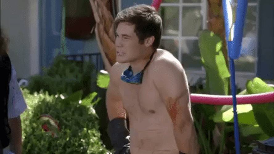 Adam Devine Funny Shirtless Workaholics GIF