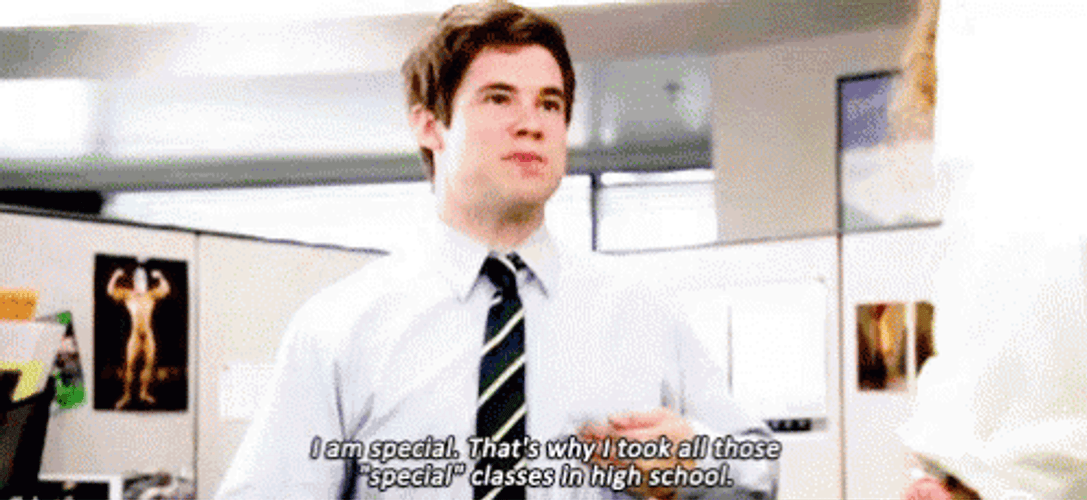 Adam Devine I'm Special Workaholics GIF