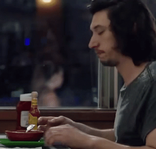 Adam Driver Approving Good Food GIF