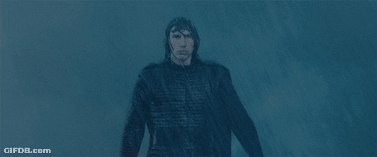 Adam Driver Drawing Out Lightsaber GIF