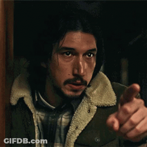 Adam Driver Gives Warning GIF