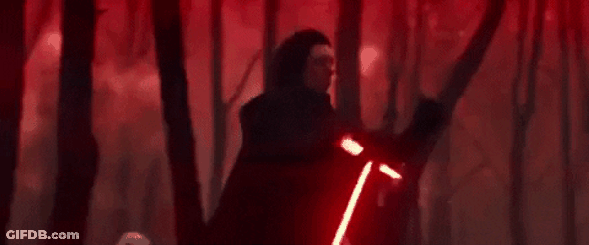 Adam Driver Kylo Starwars Fight Scene GIF