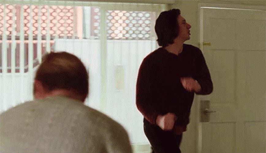Adam Driver Punching The Wall GIF