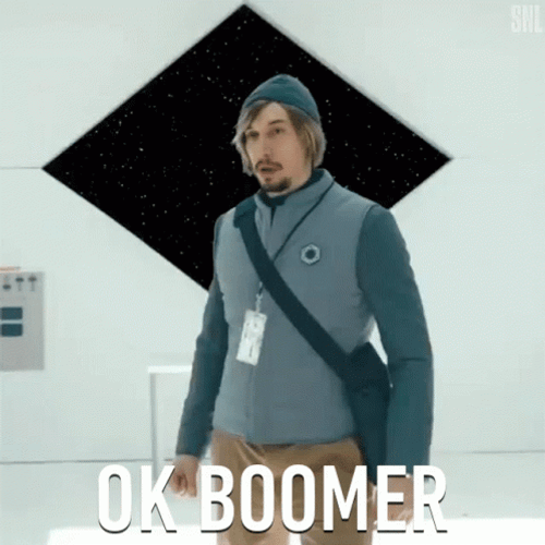 Adam Driver SNL Okay Boomer GIF