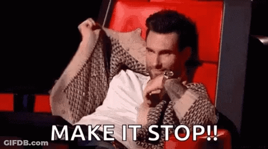 Adam Levine Make It Stop GIF