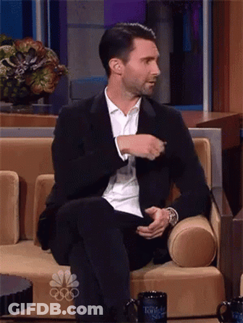 Adam Levine Shake Fist GIF