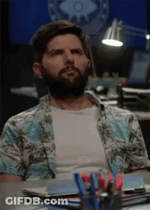Adam Scott Not Listening GIF