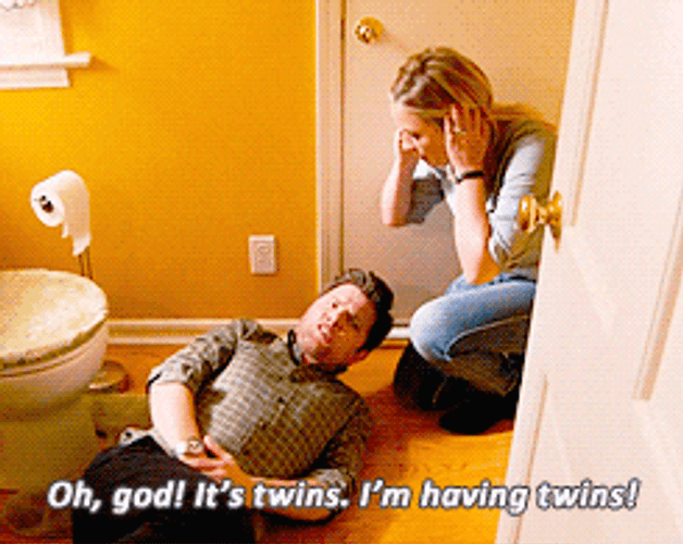 Adam Scott Oh God It's Twins GIF