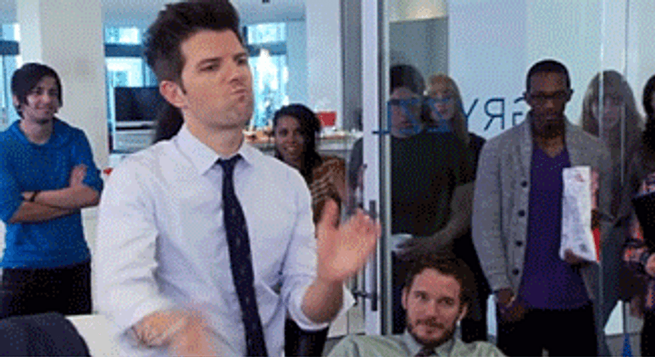 Adam Scott Punching GIF