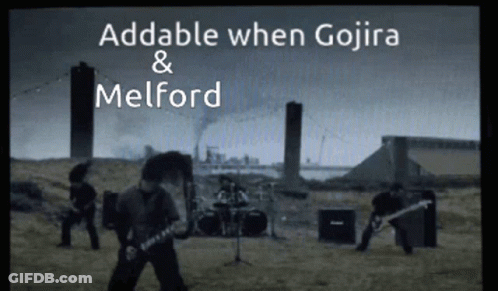 Addable When Gojira And Melford Are Playing A Music Video GIF