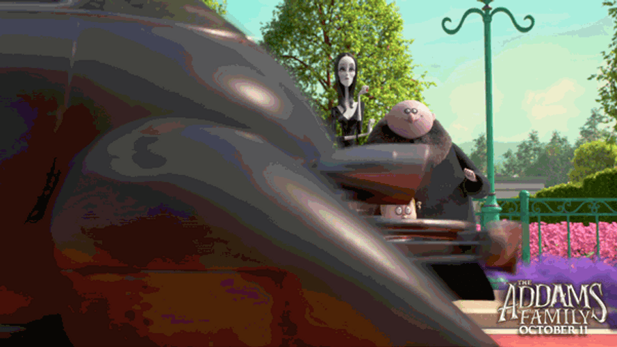 Addams Family Cartoon Uncle Fester Kitty Kat GIF