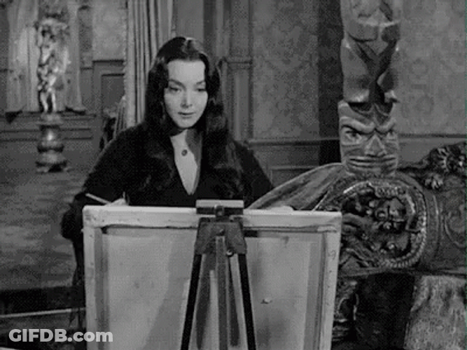 Addams Family Painting GIF