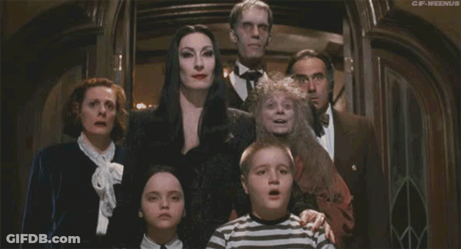 Addams Family Remake Group Picture GIF