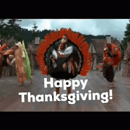 Addams Family Thanksgiving Turkey Message GIF