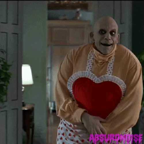 Addams Family Uncle Fester Funny Weird Heart GIF